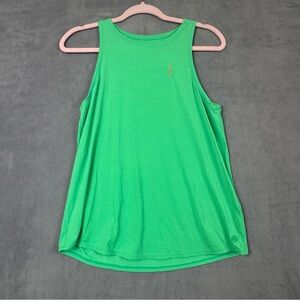 Lilly Pulitzer Vibrant Kelly Green Sleeveless Tank with Embroidered Logo